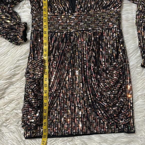 NY&C Gabrielle Union long sleeves sequined cocktail dress Sz Medium - Picture 7 of 11